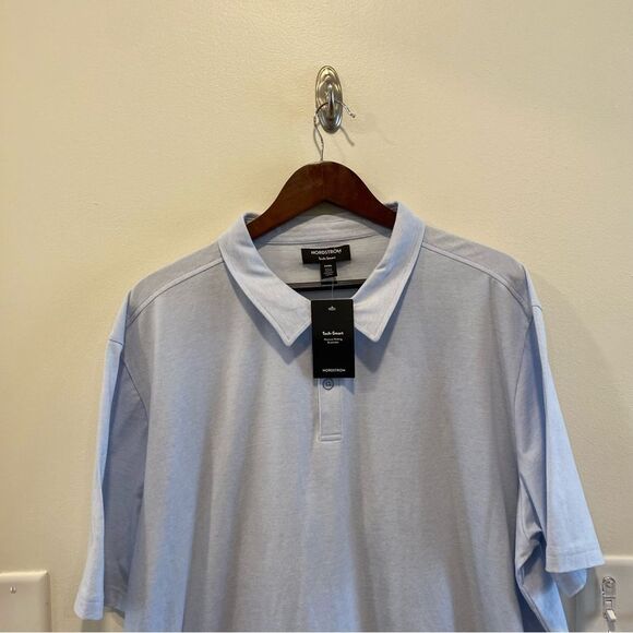 Nordstrom tech smart xxxl polo blue skinny feeder stripe new with tag nwt - Picture 3 of 12